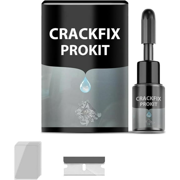 CrackFix Pro Kit,CrackFix Pro Kit Nexa Car Windshield Crack Repair Fluid Kits,Repair Fluid Quick Fix for Chips, Cracks, Star-Shaped Crack,Car Glass Repairs Without Stress (1Set)