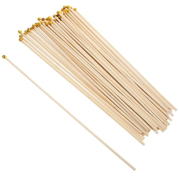 LEORX 50Pcs Bamboo Flag Poles with Easy Hand Shake Design for Party and Events