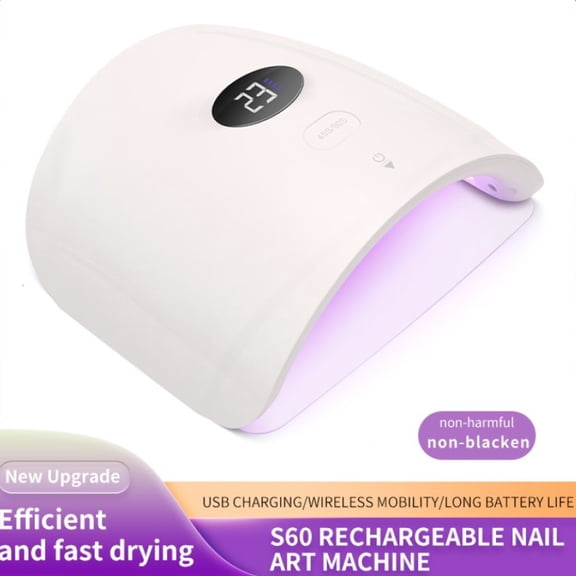 Rechargeable Cordless UV LED Nail Lamp, Portable Nail Dryer for Fast Curing All Gel Polish, with 3 Timers & Smart Auto-Sensor for Home & Salon Use