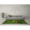 thumbnail image 3 of Ahgly Company Indoor Round Oriental Green Modern Area Rugs, 5' Round, 3 of 4