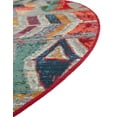 thumbnail image 2 of Unique Loom Outdoor Modern Collection Area Rug - Tamarindo (3' 1" Round Multi/Burgundy), 2 of 7