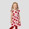 thumbnail image 2 of Rggeeun Toddler Summer Chiffon Floral Print Full Print Flared Baby Girl's Blouse Style Dress With Full Sleeves Relaxed Fit Casual O-Neck Sundress, 2 of 5