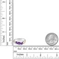 thumbnail image 4 of Gem Stone King Purple Amethyst 3 Stone Ring for Women | 925 Sterling Silver and 10K Yellow Gold | 0.98 Cttw | Round 5MM and 4MM | Wedding Engagement Anniversary Promise Ring for Women | Size 9, 4 of 4