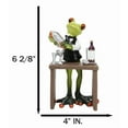 thumbnail image 2 of Green Toad Frog Classy Bartender Mixing Cocktail Drinks By The Table Figurine, 2 of 9