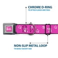 thumbnail image 5 of Mattel Pet Collar, Dog Collar Metal Seatbelt Buckle, Barbie Ponytail Silhouette Icon Scattered Pinks, 20 to 31 Inches 1.5 Inch Wide, 5 of 8