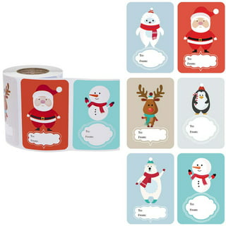 HGYCPP 100pcs Merry Christmas Stickers Writable Name Tags Xmas Sticker  Write On Labels Holiday Present DIY Gift Box Decoration 