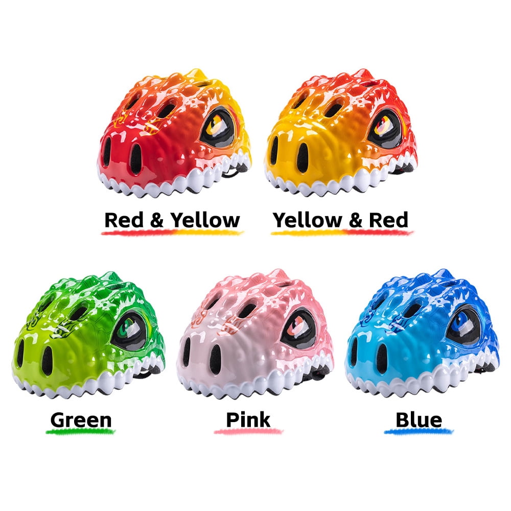 Kids Helmet Kids Toddler Bike Helmet Adjustable Dinosaur Design Skateboard Helmet Breathable Lightweight Protective Gear for Boys Girls Ages 2 5 Years PC Foam 51 54cm Head Ci