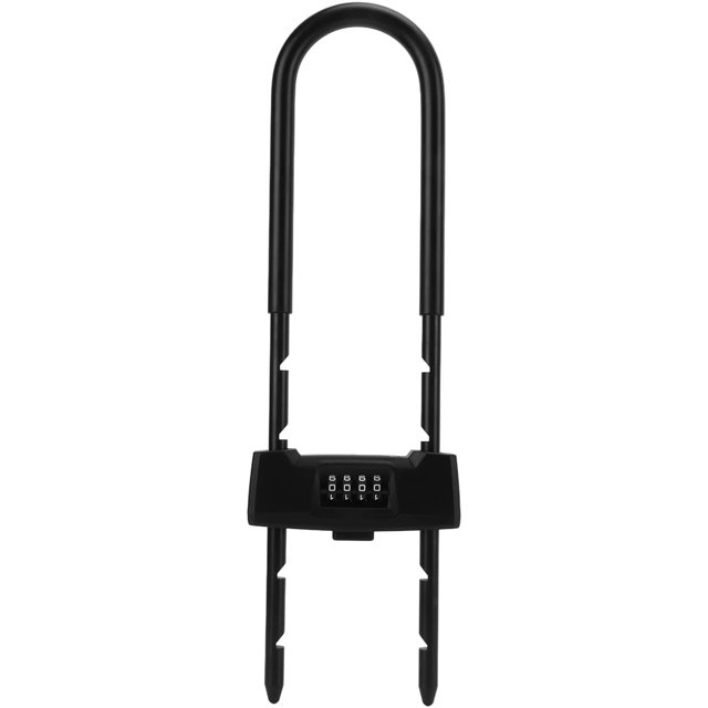 Candado en U para bicicleta de mango largo, candado de combinación ajustable de 4 dígitos para ruedas de bicicleta de motocicleta con puerta de vidrio extendida TUNC Sencillez