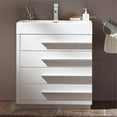 thumbnail image 3 of Fresca Livello 24" White Modern Bathroom Cabinet w/ Integrated Sink, 3 of 3