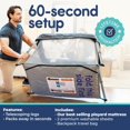 thumbnail image 4 of Hiccapop TravelPod Portable Playpen & Travel Crib for Baby, Lightweight, Foldable Portable Crib Playard with Zippered Door, Waterproof Base & Carry Bag, 4 of 6