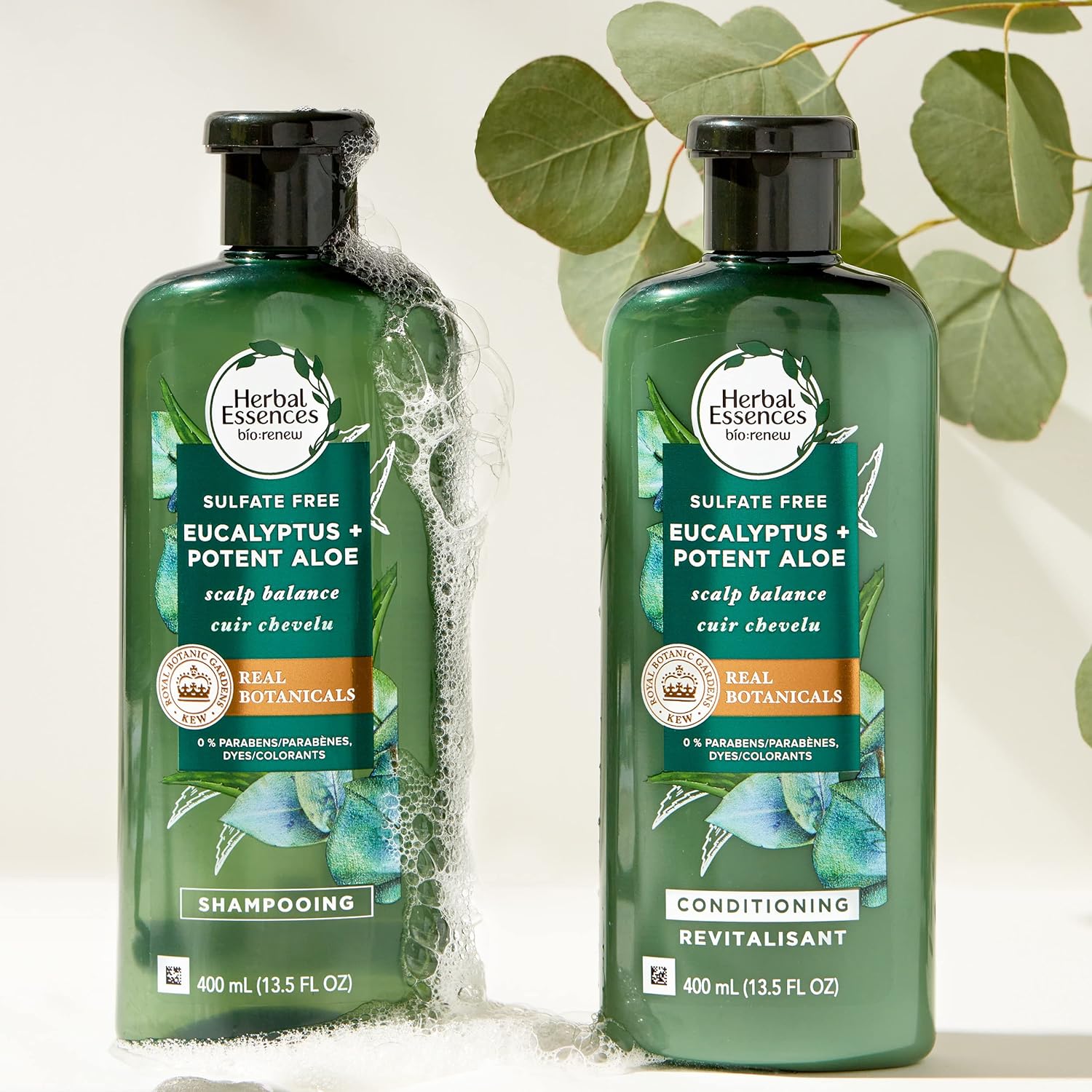 Herbal Essences Eucalyptus Sulfate Free Shampoo for Scalp, All Hair Types, 13.5 fl oz