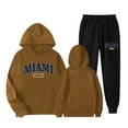 thumbnail image 4 of Miami Hoodie and Sweatpants Set for Women Fall Winter Hooded Sweatshirt and Jogger 2 Piece Set Women's Tracksuit, 4 of 6