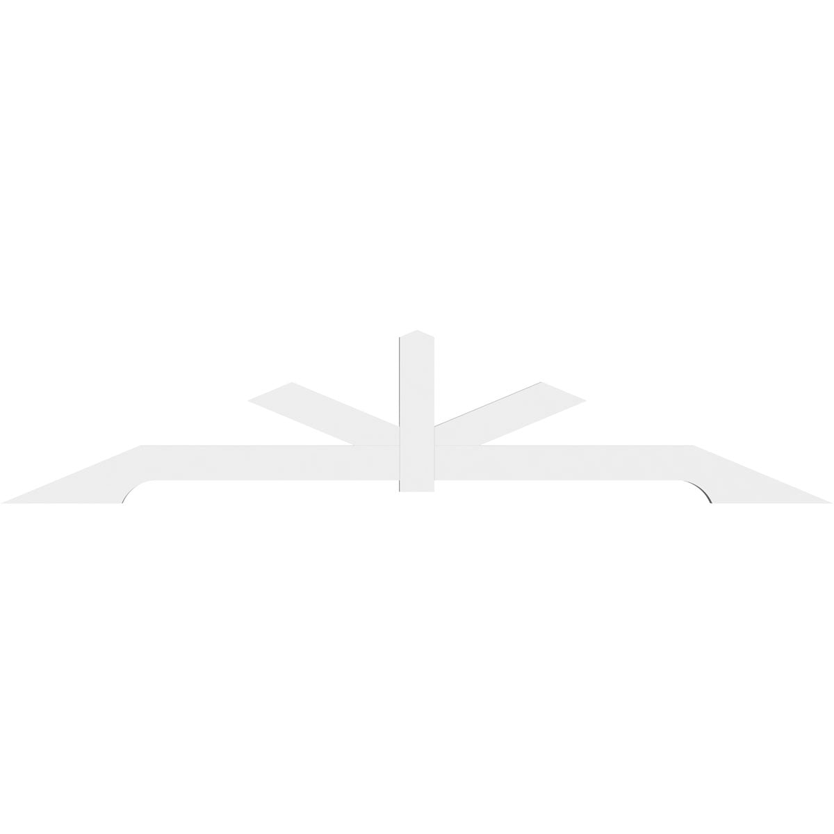 96"W x 20"H x 2"D x 4"F, 5/12 Pitch, Vanguard Architectural Grade PVC Gable Bracket