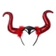 thumbnail image 4 of Diadema con cuernos de diablo para Halloween, disfraz de cosplay Rojo, 4 of 7