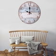 thumbnail image 4 of Round Wooden Wall Clock European Household Silent Battery-operated Clock(Pattern 1), 4 of 6