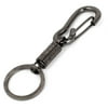 Unique Bargains Black Metal Carabiner Hook Spring Key Ring Keychain