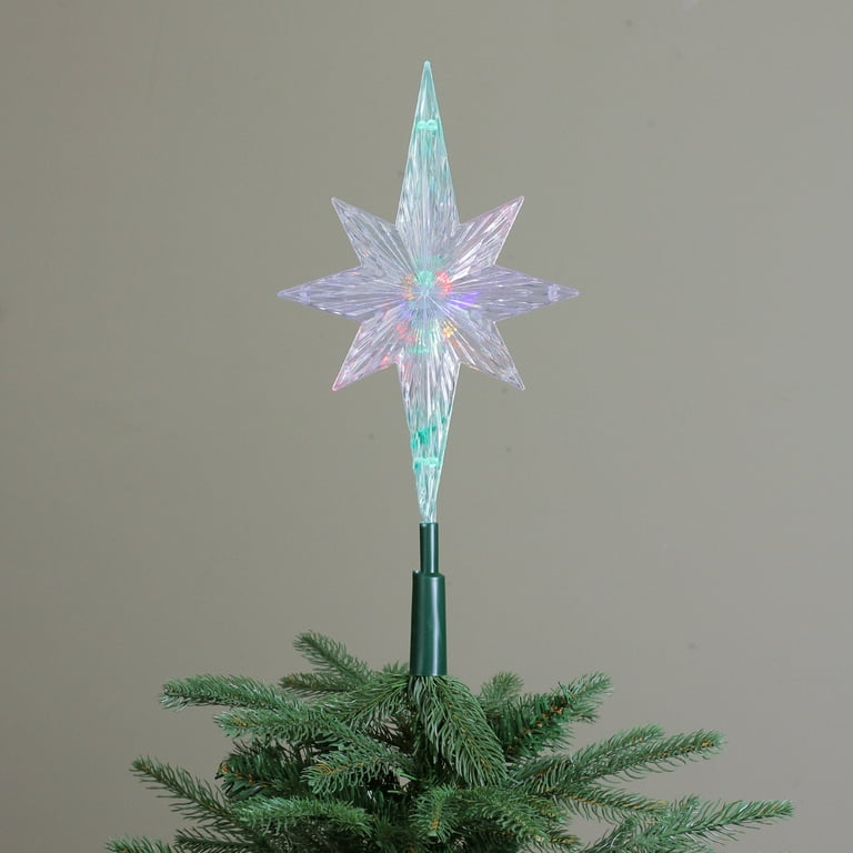 star treeです Kurt S. Adler Polar Star Christmas Treetop, LED Color