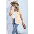 thumbnail image 3 of HOWCOME Women’s Lightweight Kimono Cardigans Loose Fit Short Sleeve Beach Cover Up with Pockets (X-Large,Almond), 3 of 8