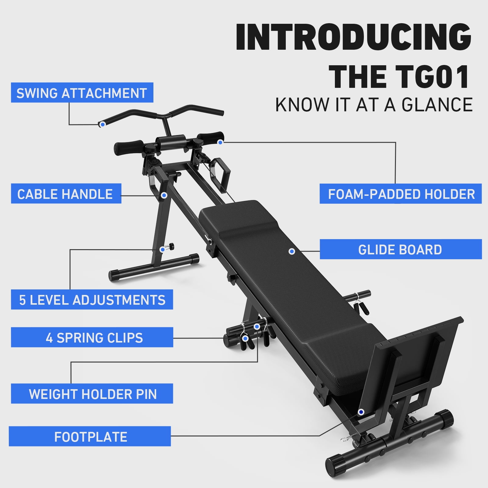 Syedee Total Home Gym, Multi-Functional Workout Machine with Total Over 100 Exercises, 700LBS Body Weight Resistance Training Equipment with Weight Holder, Home Gym Equipment