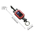thumbnail image 3 of Xecvkr Retractable Keychain Easy Pull Buckle Elastic Steel Rope Extension Magnetic Lock for Keys ID Badge Tool Outdoor Secure Holder Sturdy Plastic Metal 16.7x4x1.9cm 70cm Stretch, 3 of 7