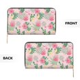 thumbnail image 3 of Leather Thin Slim Wallets for Women Men - Tropical pitaya Clutch Card Wallet for Women Men with Zipper, 3 of 7