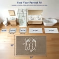thumbnail image 5 of Subrtex Chenille Bathroom Rugs，Extra Soft and Non Slip Bath Mats，Thick Rubber Backing Washable Shower Rugs & Home Decor Accessories (Taupe Brown,20"*32"), 5 of 8