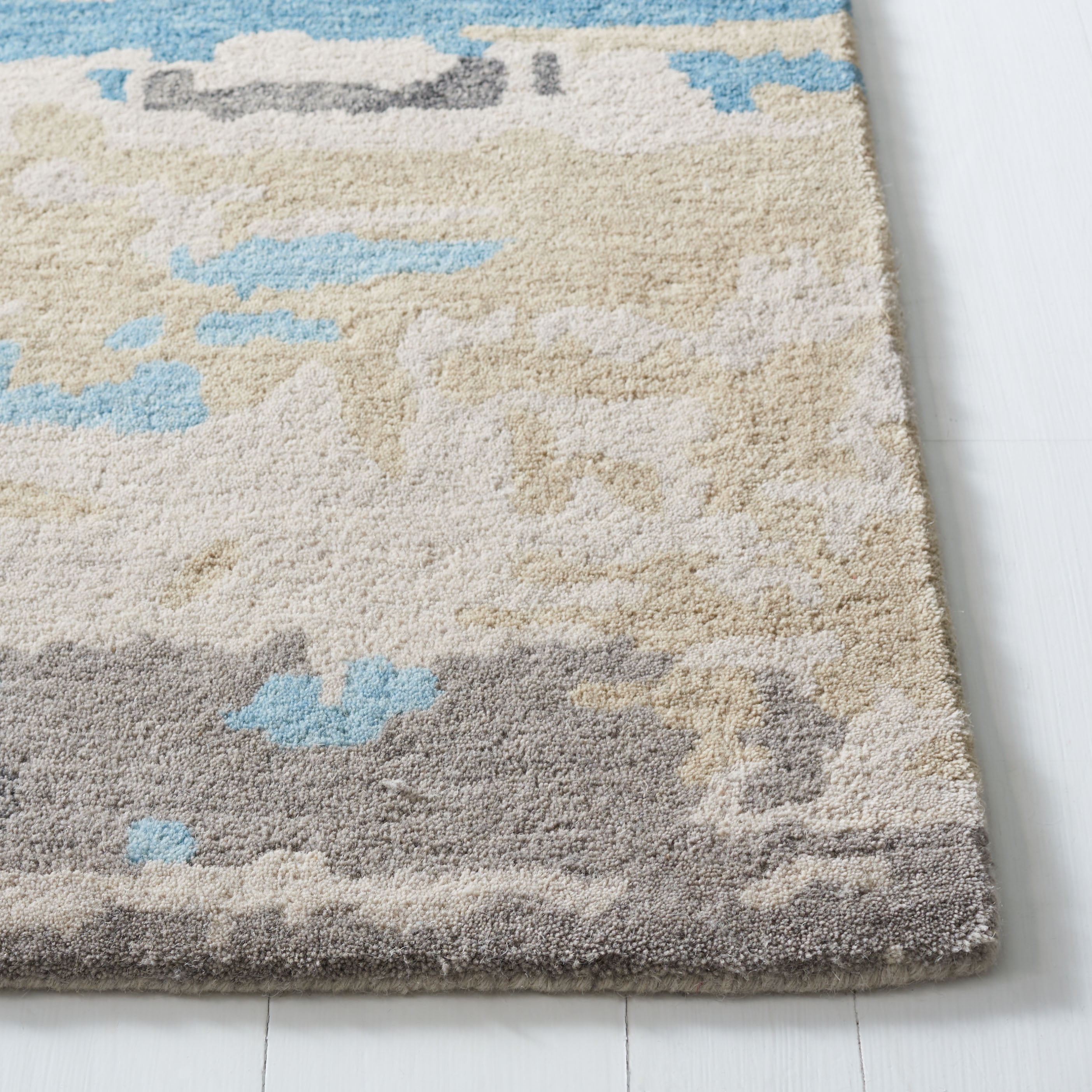 SAFAVIEH Soho Marcus Abstract Area Rug, Beige/Blue, 8' x 10'