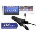thumbnail image 3 of 30W 2-Port USB Adaptive Qualcomm Fast Car Charger Quick Charge Dual Port w Smart Detect Ultra Compact Black for  AT&T iPad Air 2 - Sprint iPad Air 2 - T-Mobile iPad Air 2 - AT&T iPad Air, 3 of 7