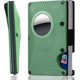thumbnail image 1 of Men's Simple Carbon Fiber White Front Pocket Wallet with Money Clip - Green, 1 of 4