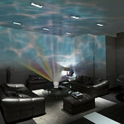 Gideon DreamWave Soothing Ocean Wave Projector LED Night Light with Built-in Stereo Speakers / (12 LED Bulbs - 3 Colors) Water Wave LED Ceiling Pro