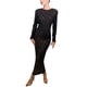 thumbnail image 1 of Vestido de fiesta de manga larga con lentejuelas para mujer: cuello redondo, espalda descubierta, poliéster, noche/cóctel, tallas S-XL., 1 of 8