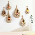 thumbnail image 4 of Woven Hanging Wall Basket Handmade Waterdrop Shape Fruits Vegetable Storage Net Bag, 4 of 9