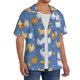 thumbnail image 2 of Fotbe Chicken Family Camisa Estampada de Manga Corta para Hombre, Casual de Verano, Estilo Playero, Sin Arrugas-Small, 2 of 5