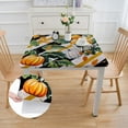 thumbnail image 2 of HAOXIT  Decorative Rectangle Table Cloth Pumpkins, Autumn Pumpkins Maple Flowers Polyester Tablecloth Kitchen Table Cover for Dining BBQ Picnic Coffee Table 36*36, 2 of 7