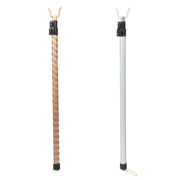 2 Pcs Retractable Laundry Pole Hooks Tie Rod Clothesline Forks for Hanging Clothes and Cleaning Support