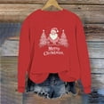 thumbnail image 2 of asdoklhq Christmas Womens Sweatshirts Women's Round Neck Christmas Printed Sweatshirt Long Sleeved Top Sweatshirt Hooded Sweatshirt Red M, 2 of 6