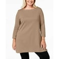 thumbnail image 5 of Karen Scott Tunique Basique pour Femmes T-Shirt Marron 1X, 5 of 5