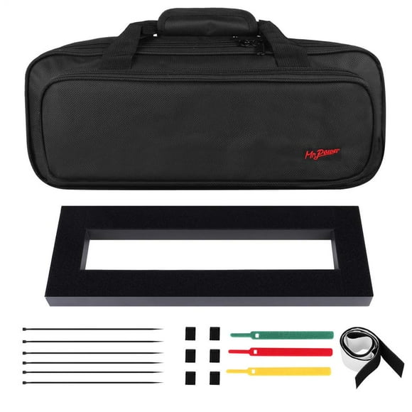 Mr.Power 15.7 x 5.3 inch Pedal Board Made By Aluminium Alloy With Carry Bag (Small Pedalboard with Bag)
