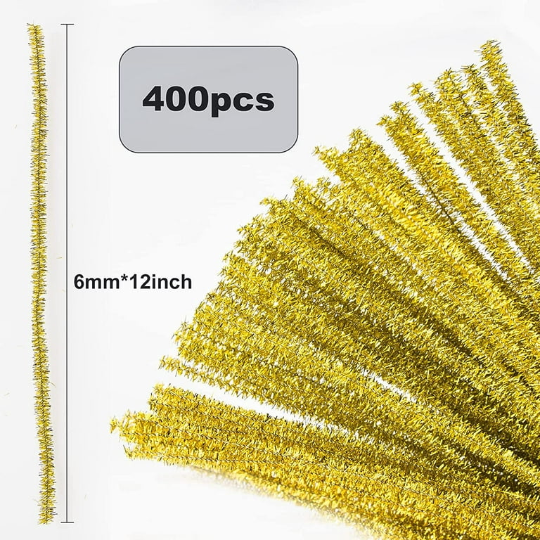 Lot 6 Packs Vintage Yellow Gold 6 Cattail Chenille Stems Craft Pipe  Cleaners