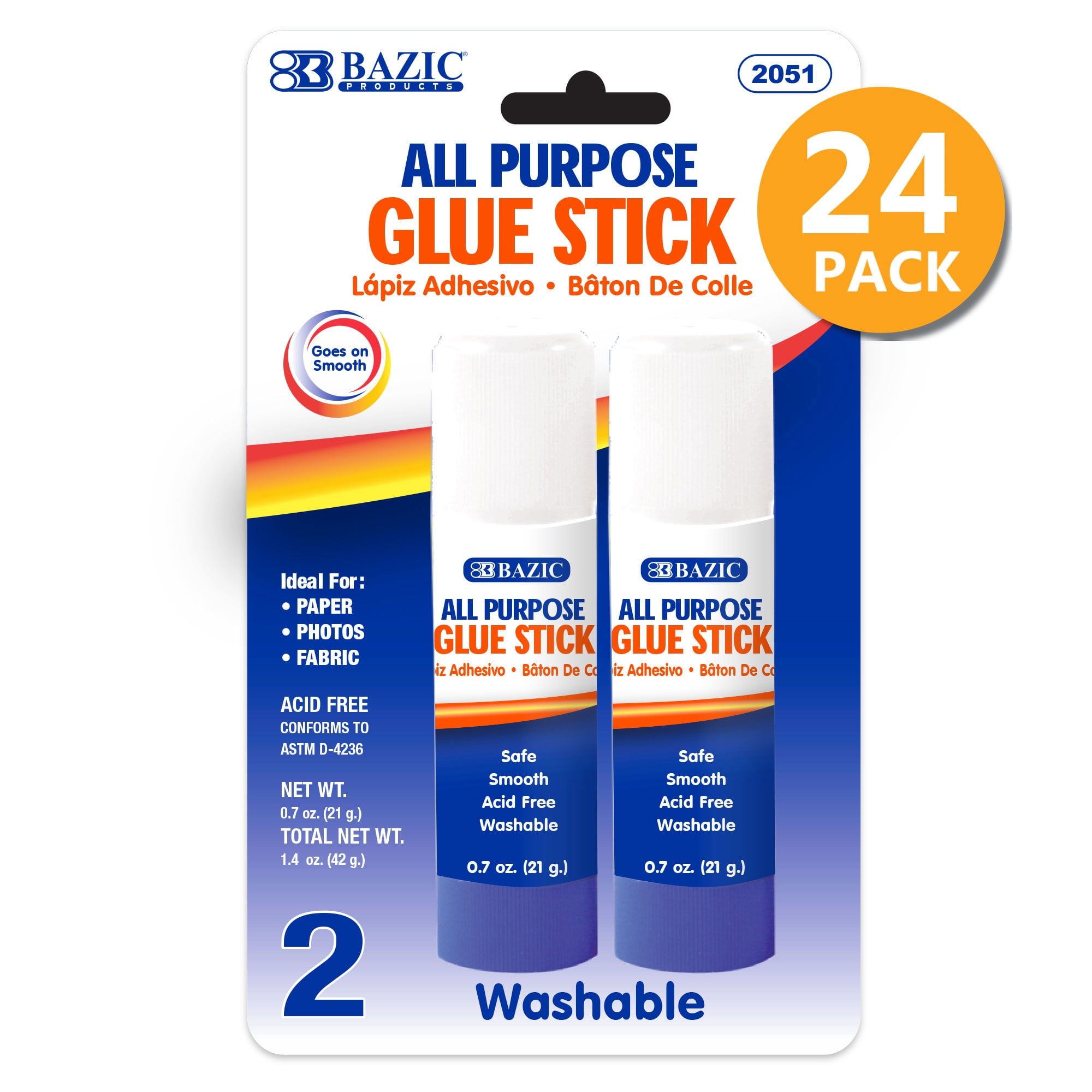BAZIC 21g/0.7 Oz Premium Large Glue Stick, MultiPurpose Acid Free