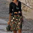 thumbnail image 1 of Qiopertar Mode Femmes Été Décontracté Manches Courtes Col en V Robe Imprimée Florale Grandes Économies de Vacances! Moins de 5$ jusqu'à 90 % de Réduction, 1 of 6