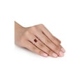 thumbnail image 5 of 2.13 Carat (Ctw) Octagon-Cut Garnet Ring in 10K Rose Pink Gold with Diamonds for Women, 5 of 6