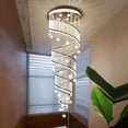 thumbnail image 5 of 15.75*47.24in Luxury K9 Crystal Stairs Villa Lighting Chandelier Long Large Pendant Lamp for Banquet Halls, 5 of 20