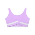 thumbnail image 4 of Jowowha Kids Girls Sports Training Bra Workout Yoga Vest Crop Tank Tops Activewear Dance Ballet Top Light Purple 10, 4 of 6