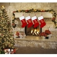 thumbnail image 5 of Miaocao 18.11in Initial Stocking Christmas for Family Kids, Embroidered Letter Red Velvet Monogrammed Christmas Stocking for Christmas Pendant Home Hanging Ornaments Party Decoration Xmas Stocking, 5 of 5