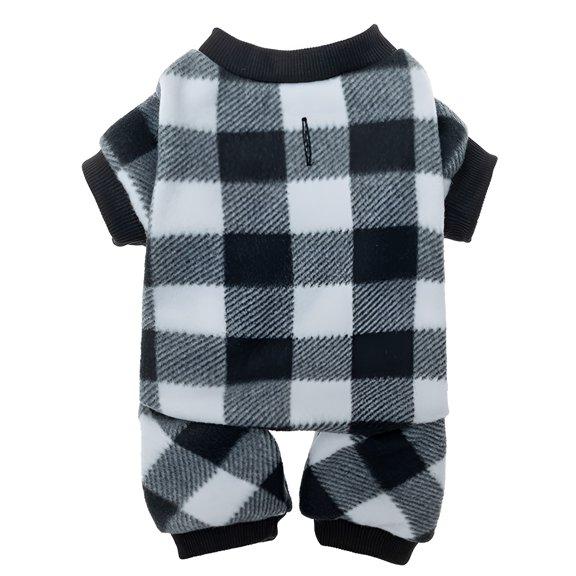 TELOLY 1Pcs Dog Pajamas,Polyester Dog Coats for Medium Dogs,Dog Onesie,Black,S