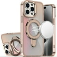 thumbnail image 2 of XPM for Apple iPhone 13 Pro Phone Case, Chrome Hybrid with Rotating Magnetic Circle Ring Stand, Slim Shockproof Hybrid Cover for iPhone 13 Pro (Desert Titanium), 2 of 7