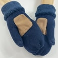 thumbnail image 3 of hoksml Unisex Thermal Knit Mittens Thick Fleece Lined Windproof Gloves for Adults, Outdoor Winter Gloves, 3 of 4