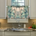 thumbnail image 2 of Yayeee Kitchen Curtains Light Filtering 27"x24" Rod Pocket Short Cafe Window Panel, Floral Forest Pattern, 2 of 7