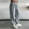 thumbnail image 5 of CFLVAEK Barrel Sweatpants for Women Loose Fit Wide Leg Sweatpant Casual High Waisted Long Pants Streetwear Gray S, 5 of 9